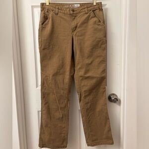 Carhartt Women's Rugged Flex Loose Fit Canvas Work Pants size 10 Reg